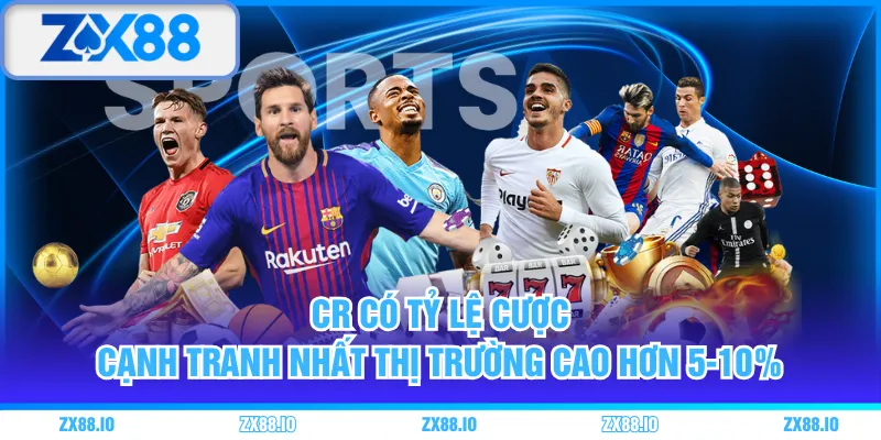 CR có tỷ lệ cược cạnh tranh nhất thị trường cao hơn 5-10%